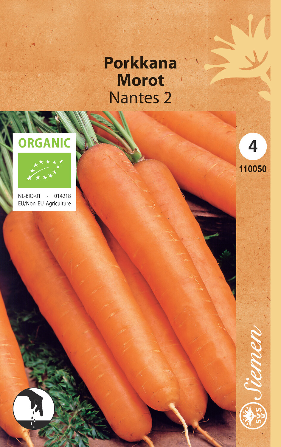 Porkkana ’Nantes 2’ luomusiemen