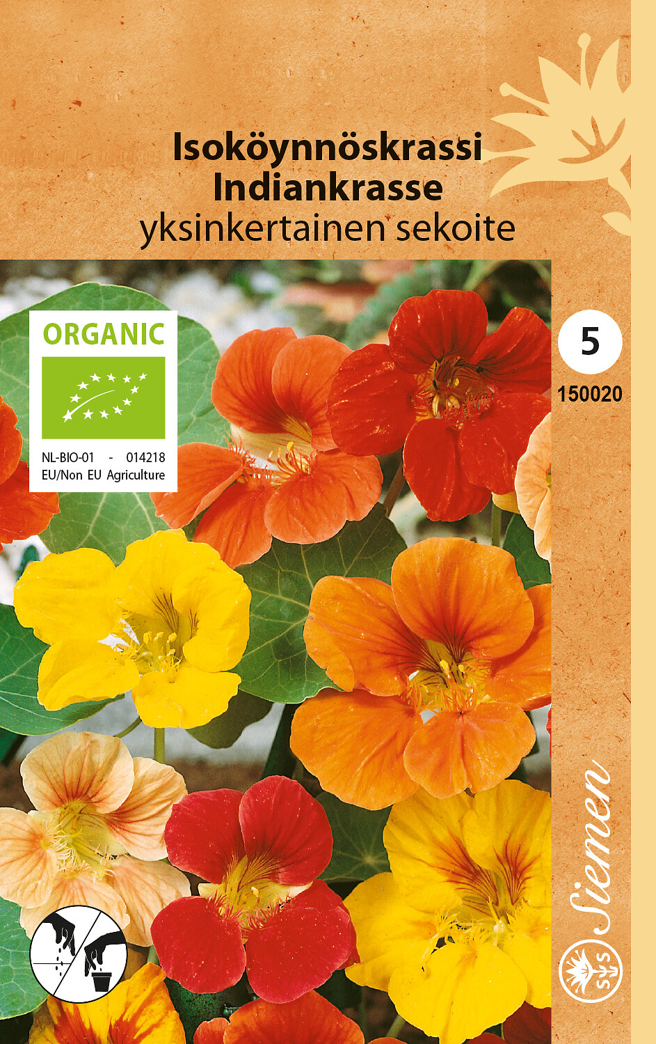 Isoköynnöskrassi luomusiemen, sekoite
