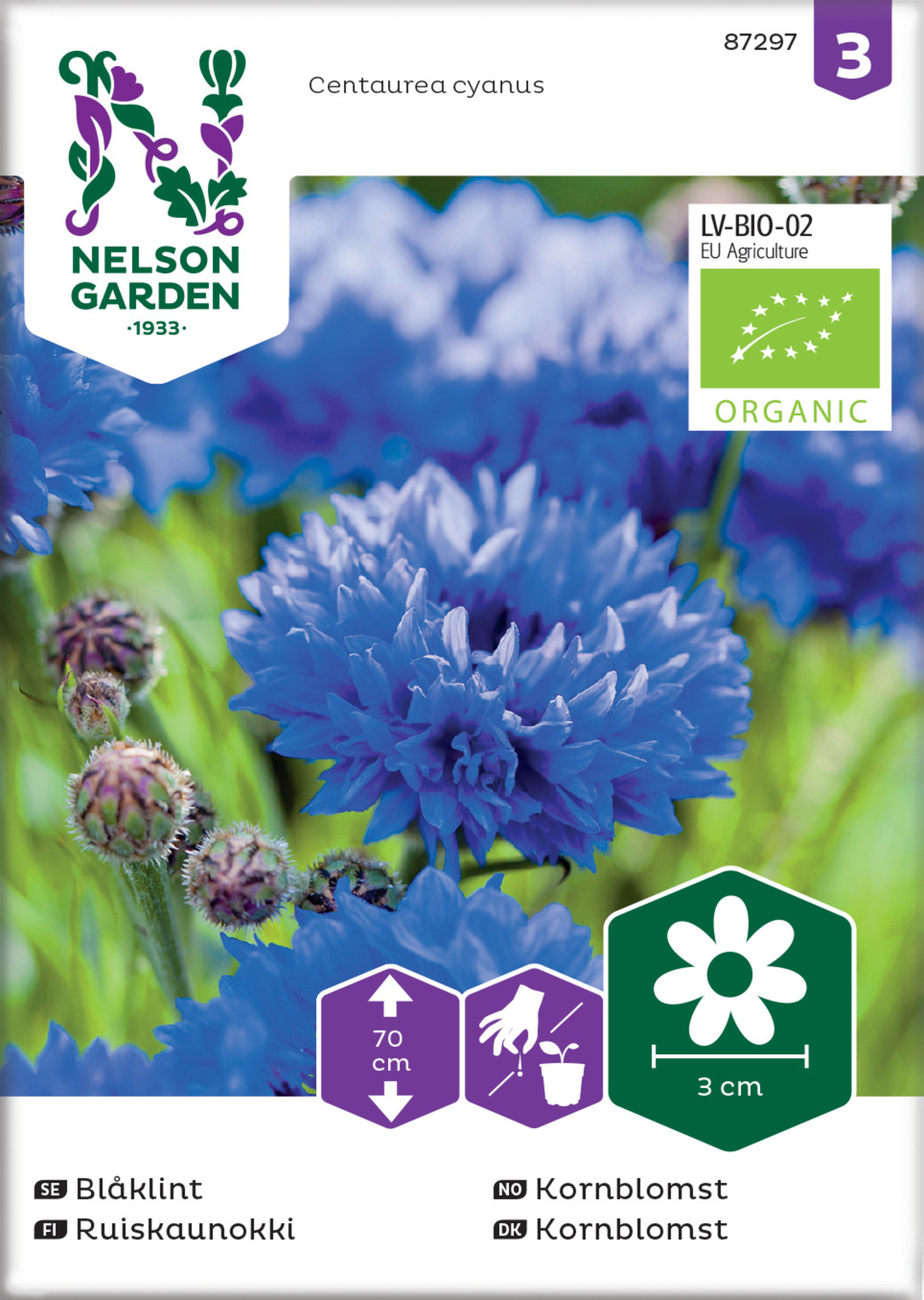 Ruiskaunokki luomusiemen